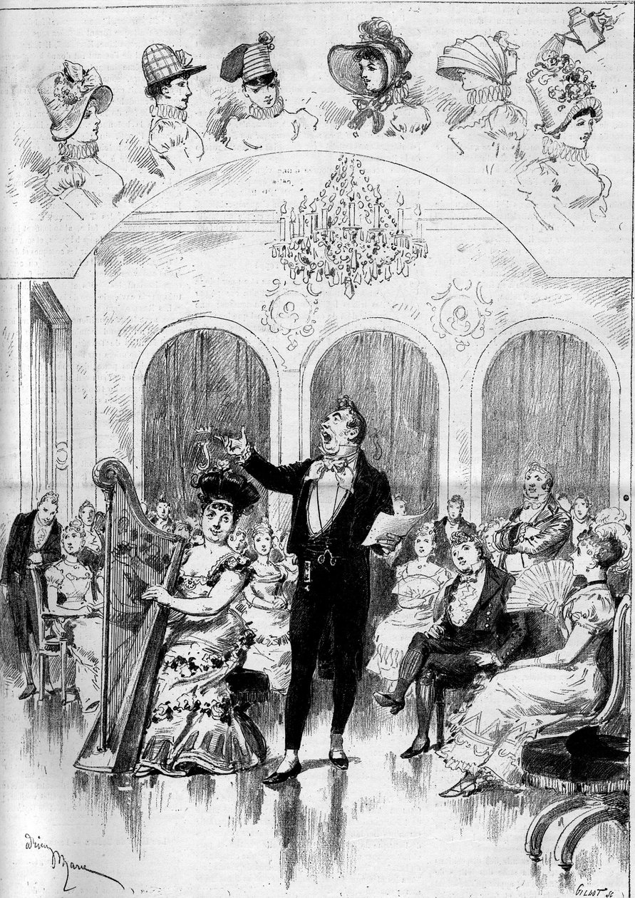 Framförande av en opera: "" Janot"" på en musik av Charles Lecocq (1832-1918) och ett libretto av Ludovic Halevy (1834-1908) och Henri (Henry) Meilhac (1831-1897) med Marie Desclauzas (1840-1912) ) (Alexina), Alfred Jolly (18.. -1891) (Chateauminet), Jeane av Adrien Emmanuel Marie