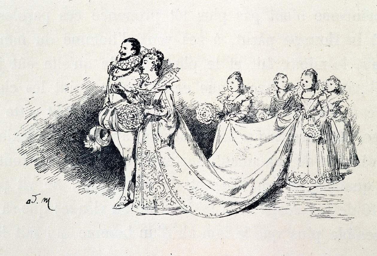 Riquet a la Houppe - i "Sagorna"" av Charles Perrault, illustrationer av Adrien Marie av Adrien Emmanuel Marie