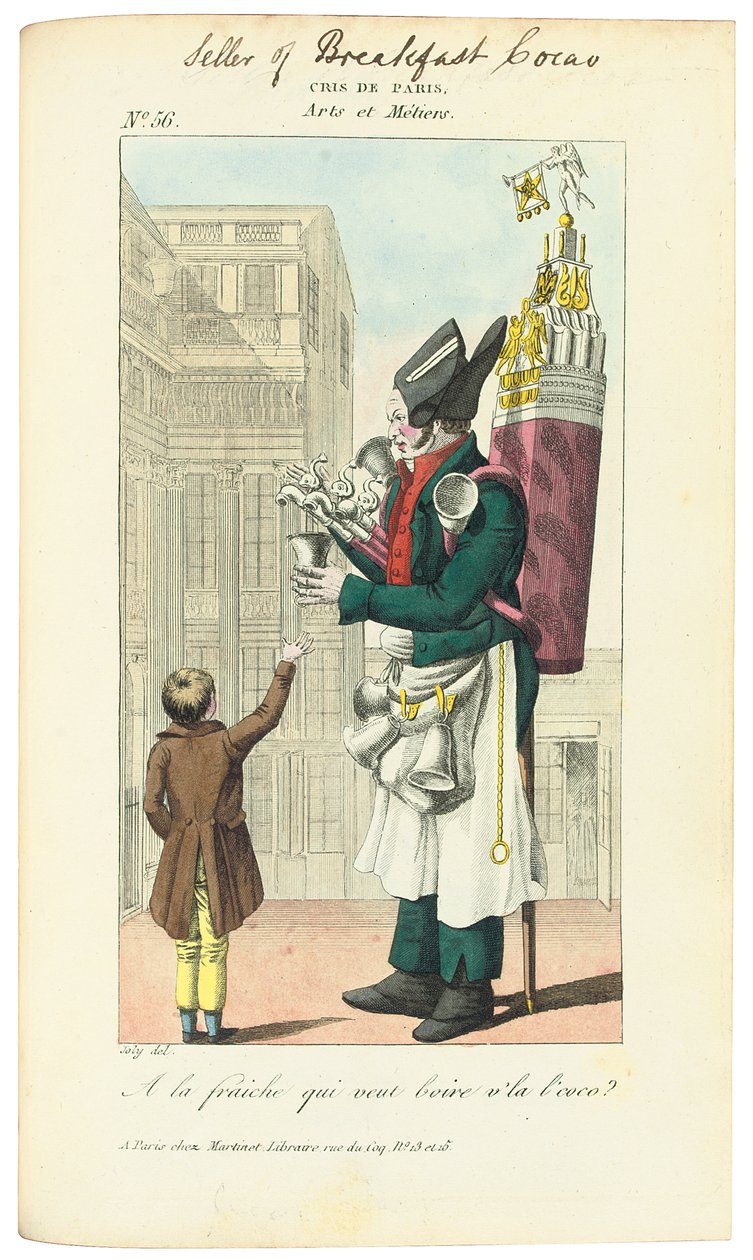 Säljare av frukostkakao, ca. 1813 av Adrien Joly