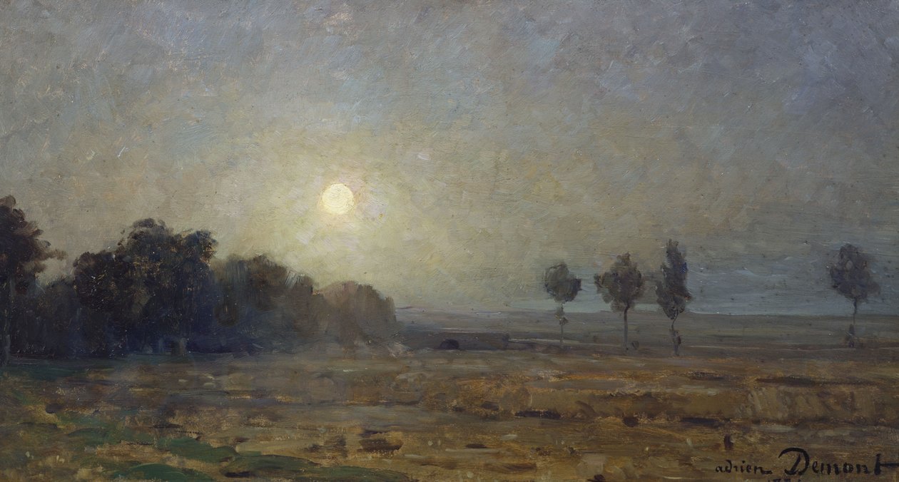 Studie för Trolovningen, 1886 av Adrien Louis Demont