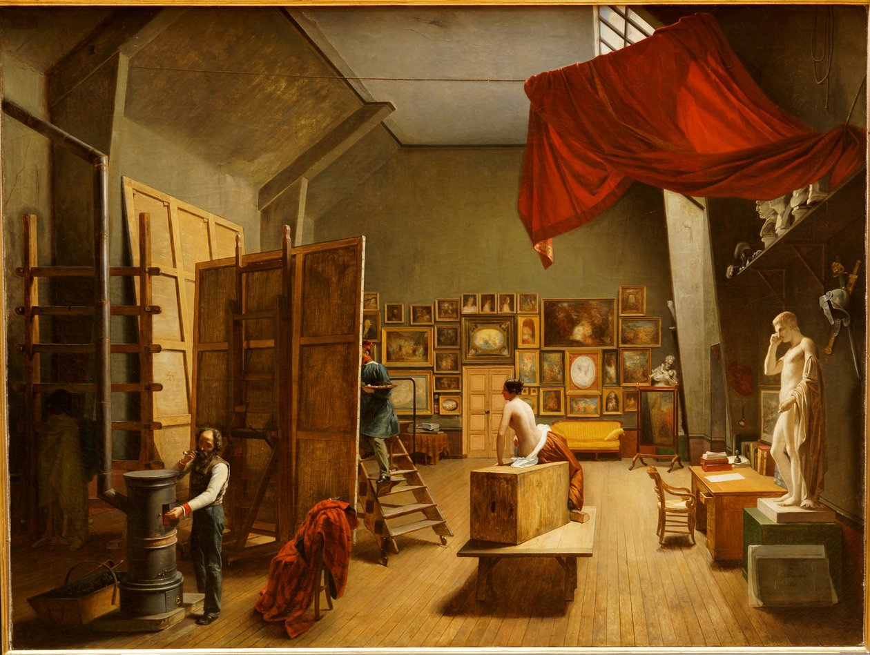 Studiointeriören av Abel de Pujol av Adrienne Marie Louise Grandpierre Deverzy