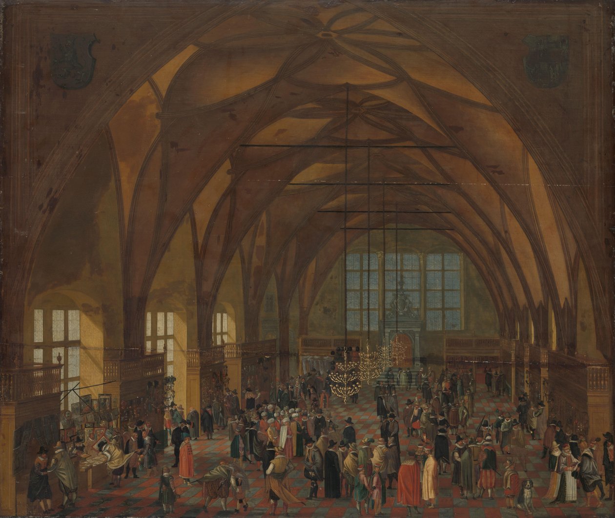 Interiören av Vladislav Hall, Prag av Aegidius Sadeler (II) (copy after)