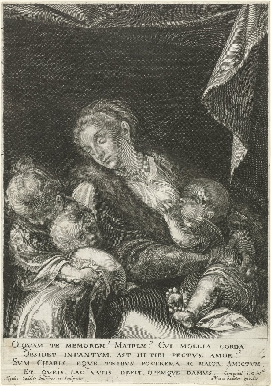 Kärlek / Caritas av Egidius  Sadeler (II)