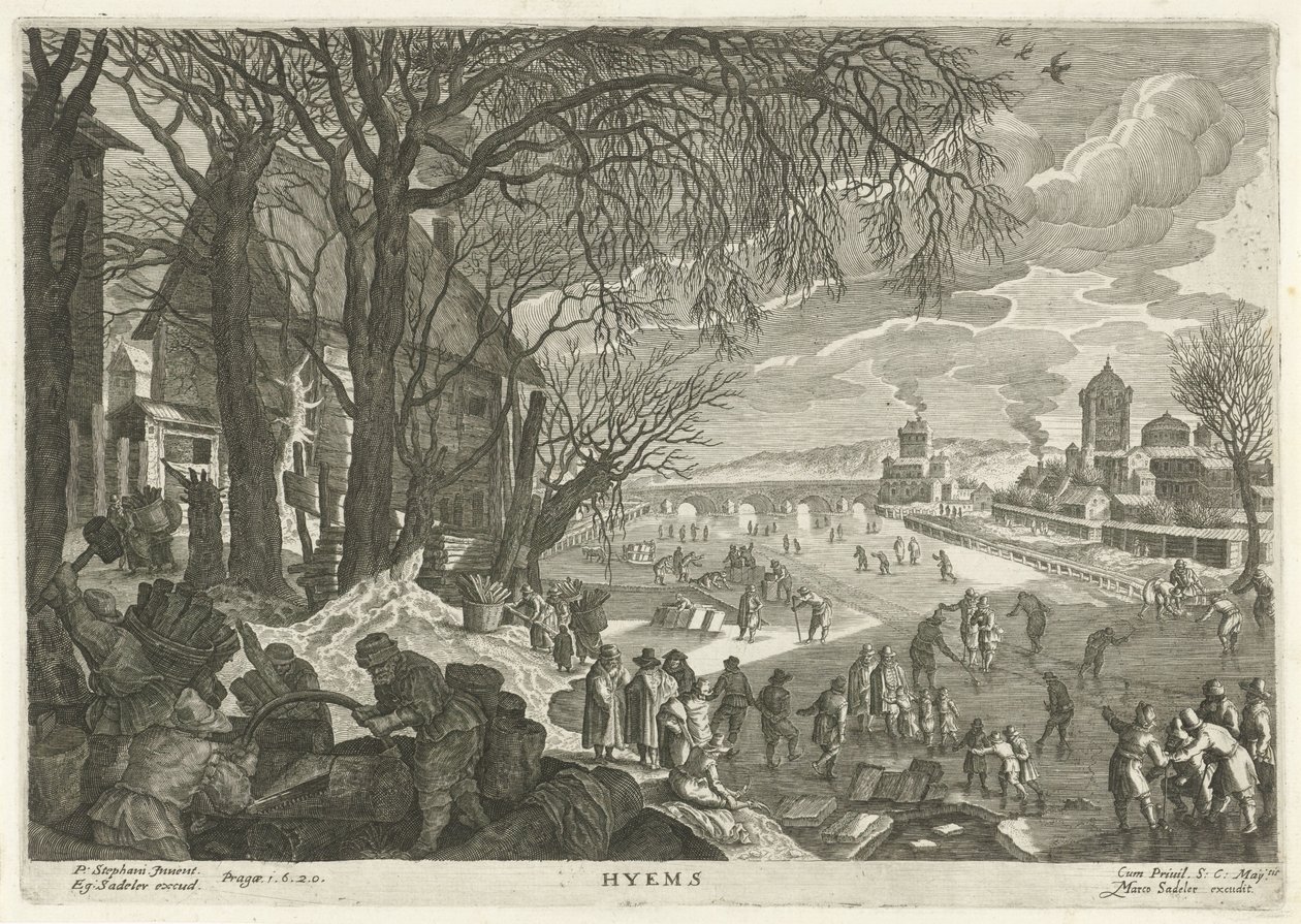 Vinter Hymens (titel på objekt) The Four Seasons (serietitel) av Egidius  Sadeler (II)