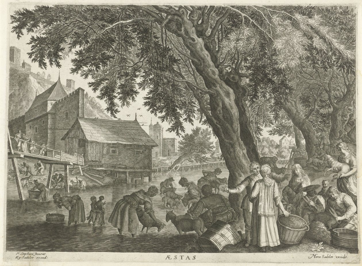 Sommar Aestas (titel på objekt) The Four Seasons (serietitel) av Egidius  Sadeler (II)
