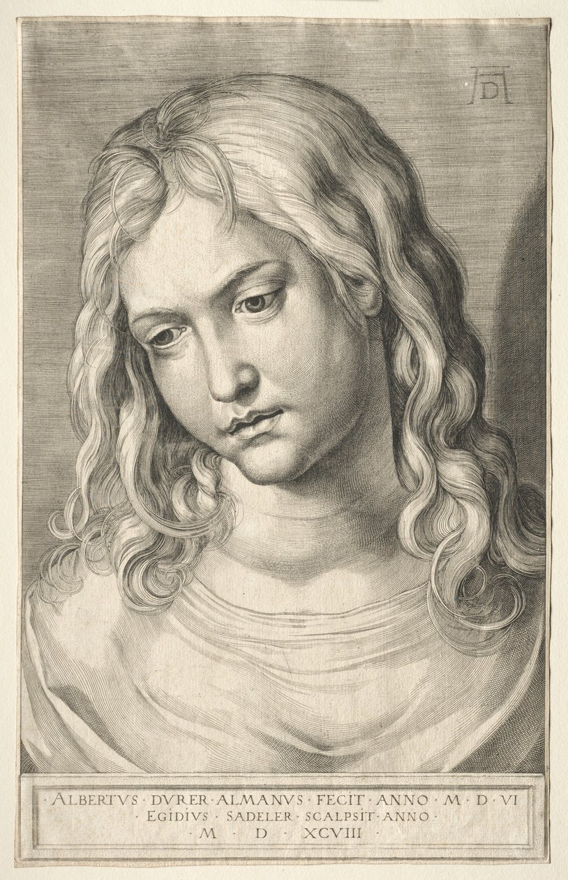 Kvinnligt huvud. av Aegidius Sadeler or Saedeler