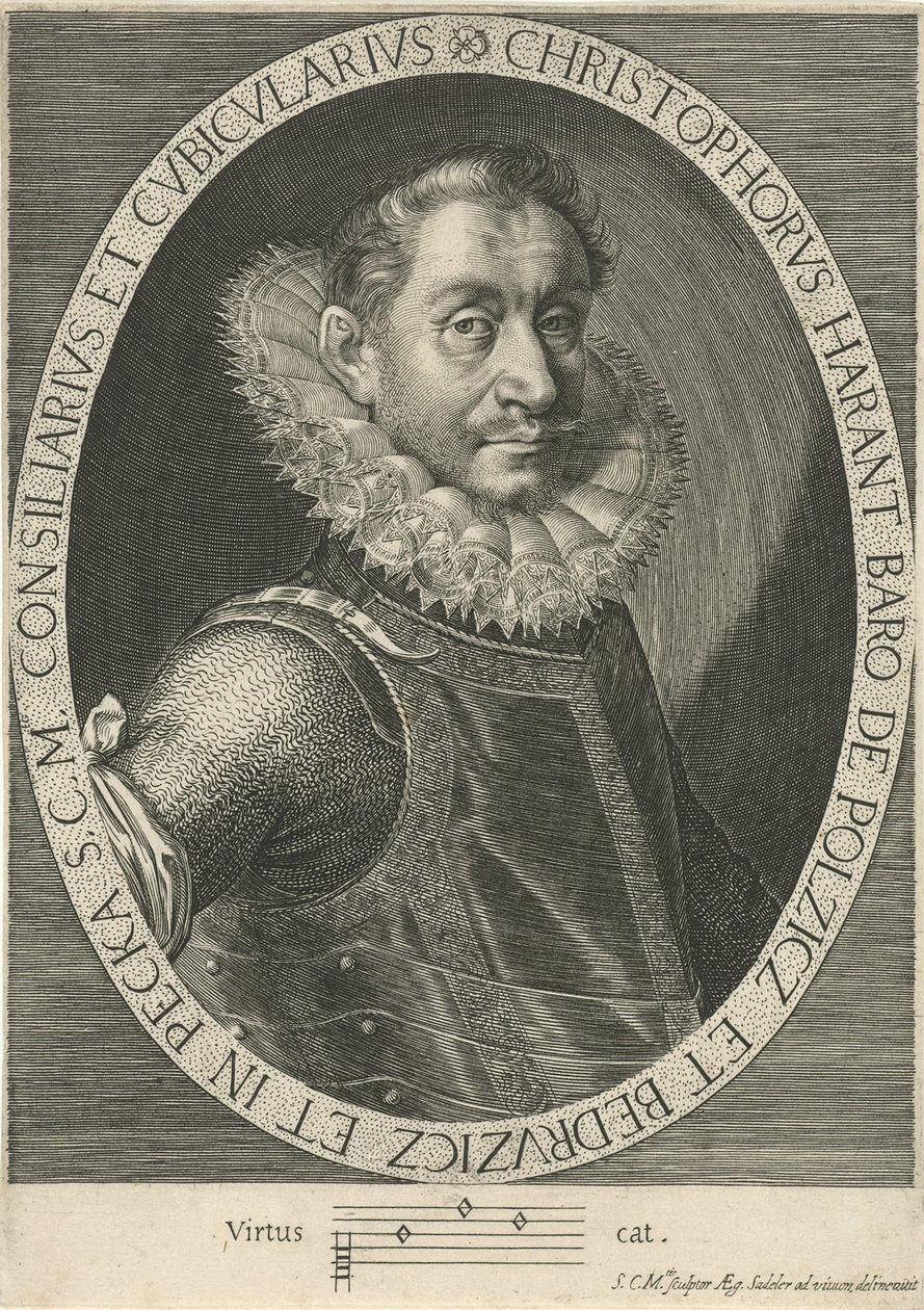 Porträtt av kompositören Krystof Harant 1564-1621, ca. 1600 av Aegidius Sadeler or Saedeler