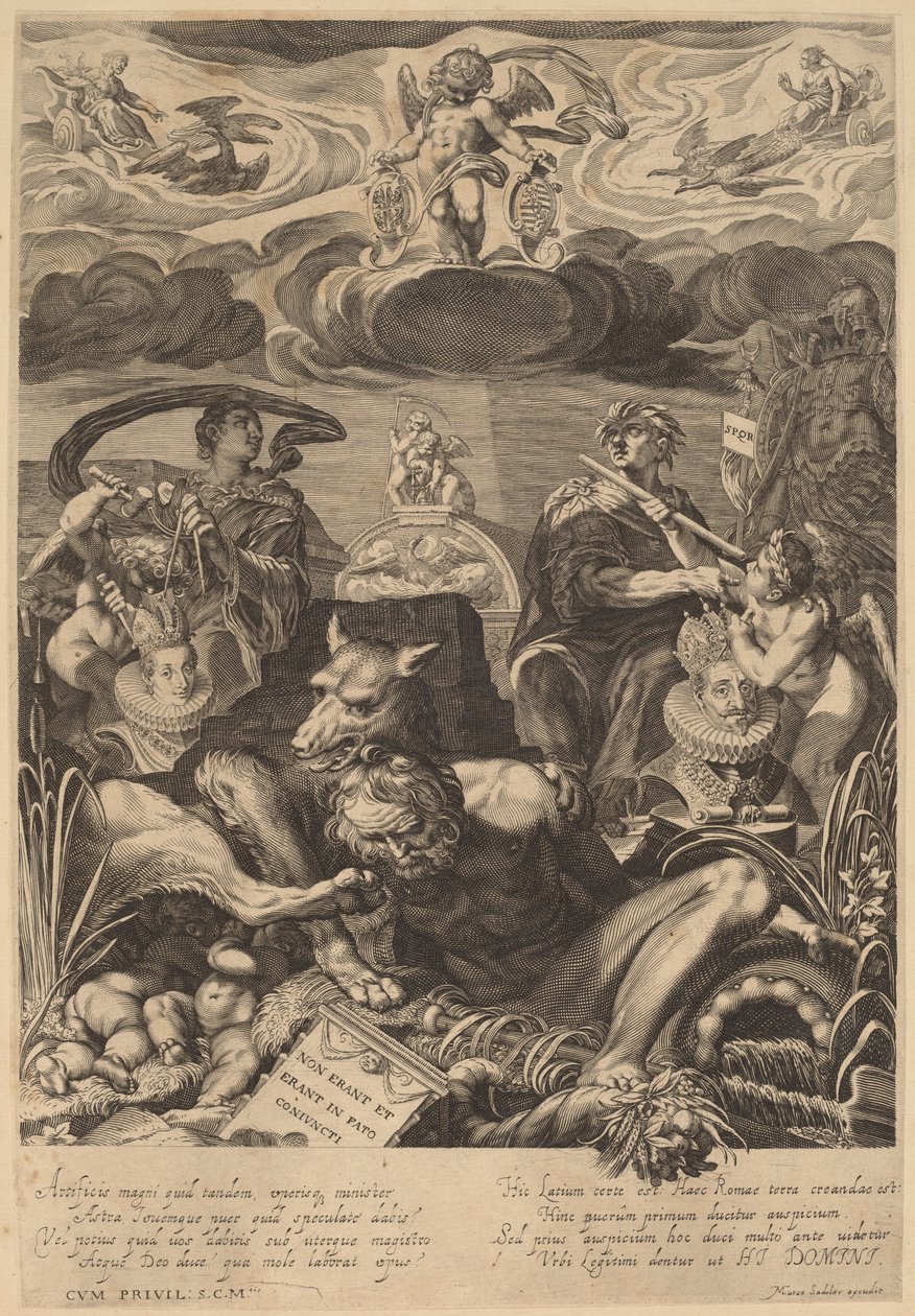 Allegori om äktenskapet mellan kejsar Ferdinand II och Eleanor Gonzaga av Aegidius Sadeler II