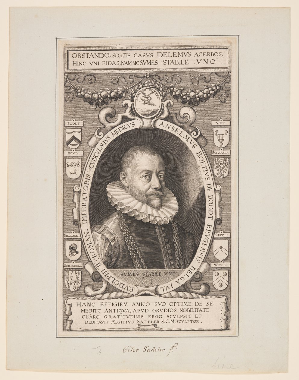 Anselm Boethius de Boodt, Rudolf II:s livläkare av Aegidius Sadeler II