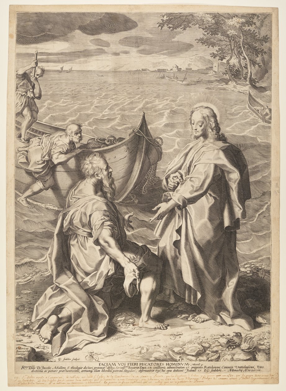 Kallelse av lärjungarna Petrus och Andreas av Aegidius Sadeler II
