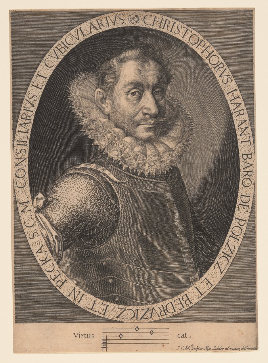 Christopher Harant, tjeckisk adelsman och humanist av Aegidius Sadeler II
