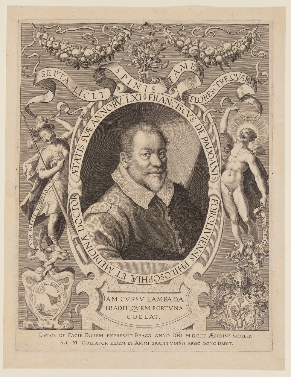 Franciscus de Padoanis Foroliviensis (Franciskus av Forli) av Aegidius Sadeler II