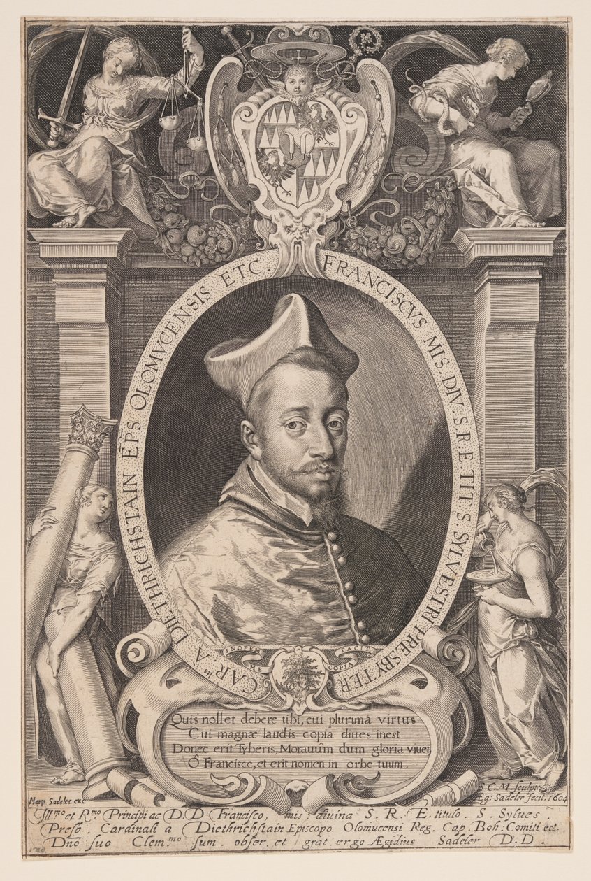 Franz von Dietrichstein, biskop av Olmütz av Aegidius Sadeler II
