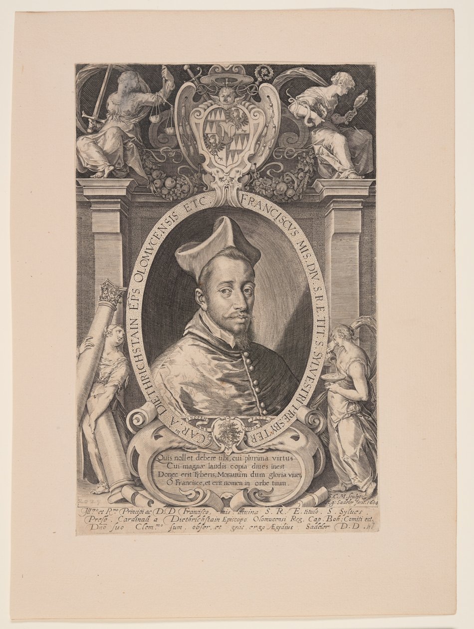 Franz von Dietrichstein, biskop av Olmütz av Aegidius Sadeler II