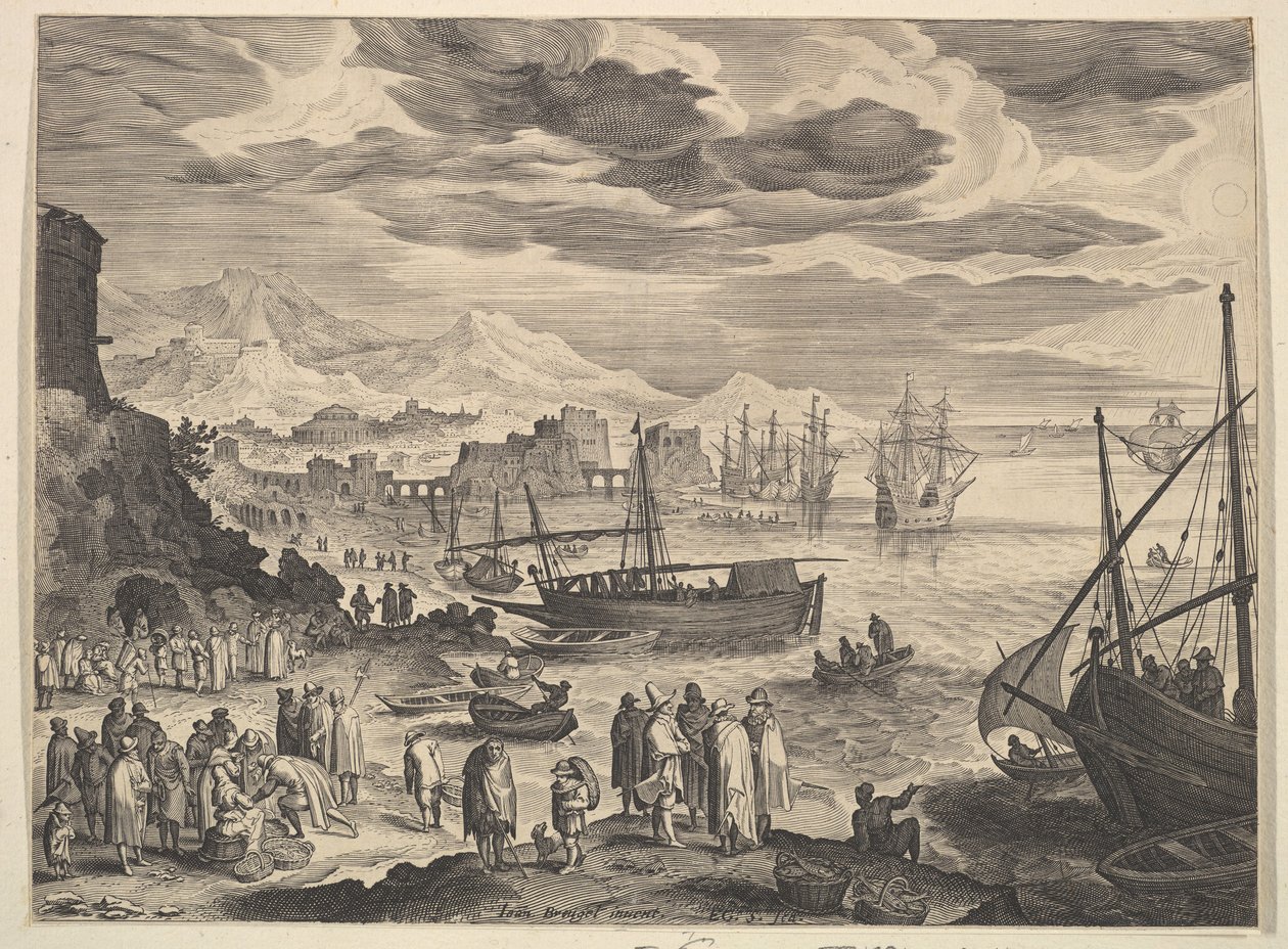 Hamnscenen. av Aegidius Sadeler II