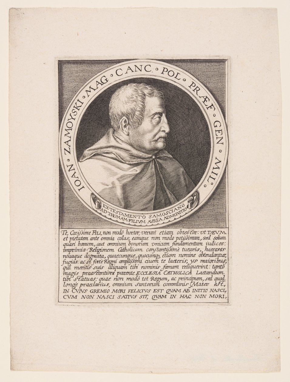 Jan Zamoyski, polsk adelsman, stor kronkansler av Aegidius Sadeler II