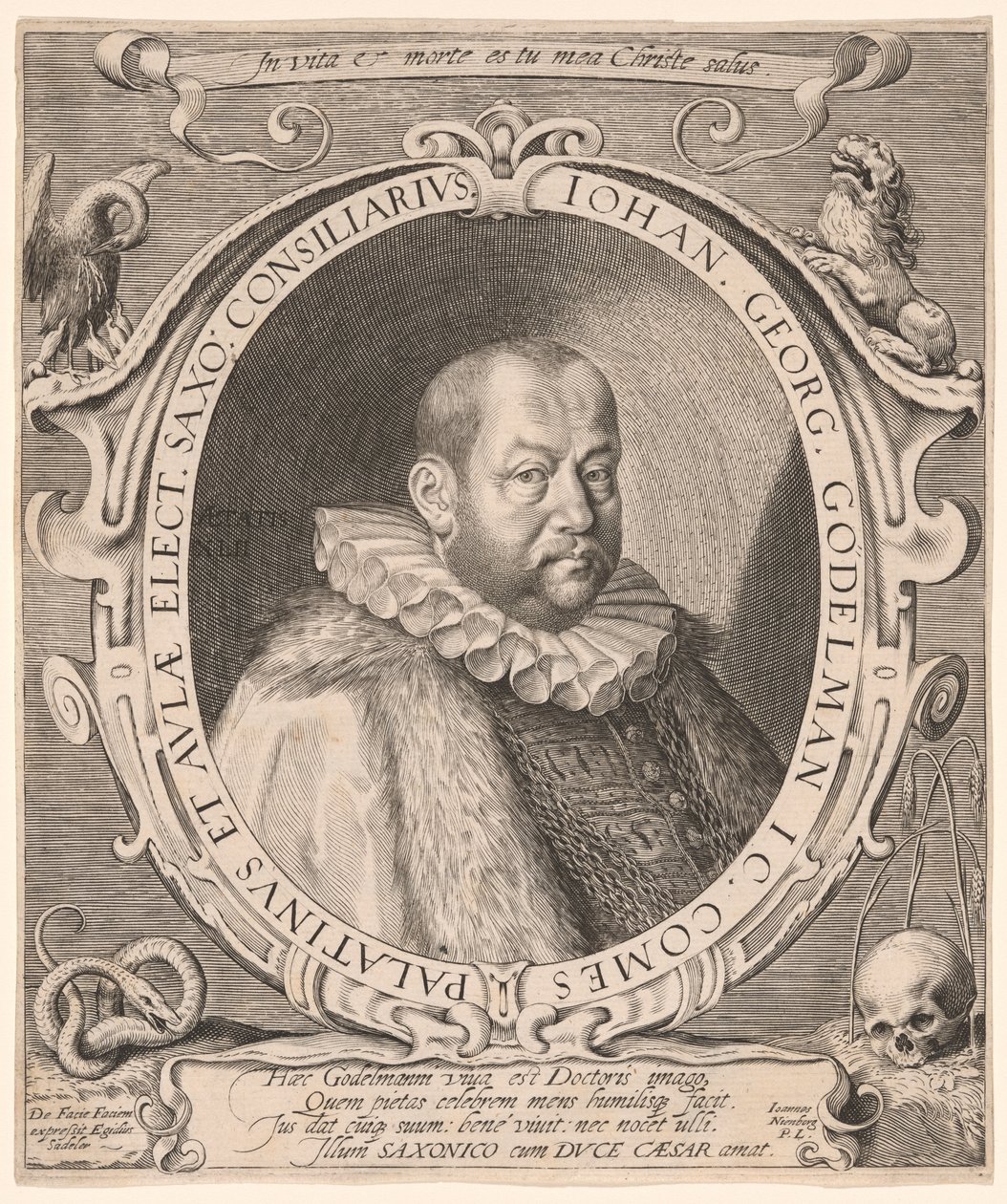 Johann Georg von Gödelmann, professor i juridik, diplomat av Aegidius Sadeler II