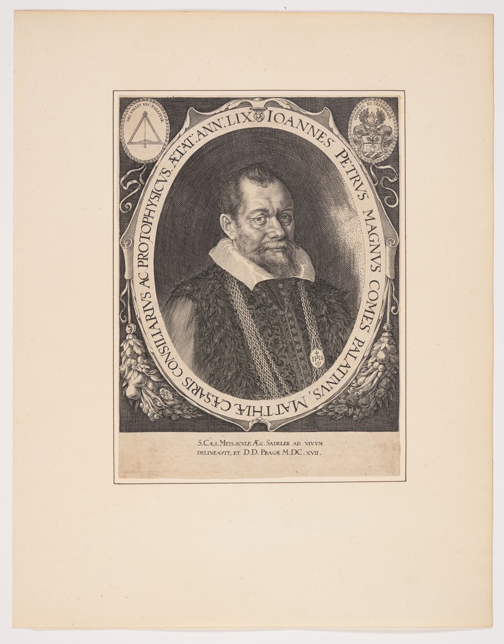Johann Peter Magnus, läkare av Aegidius Sadeler II