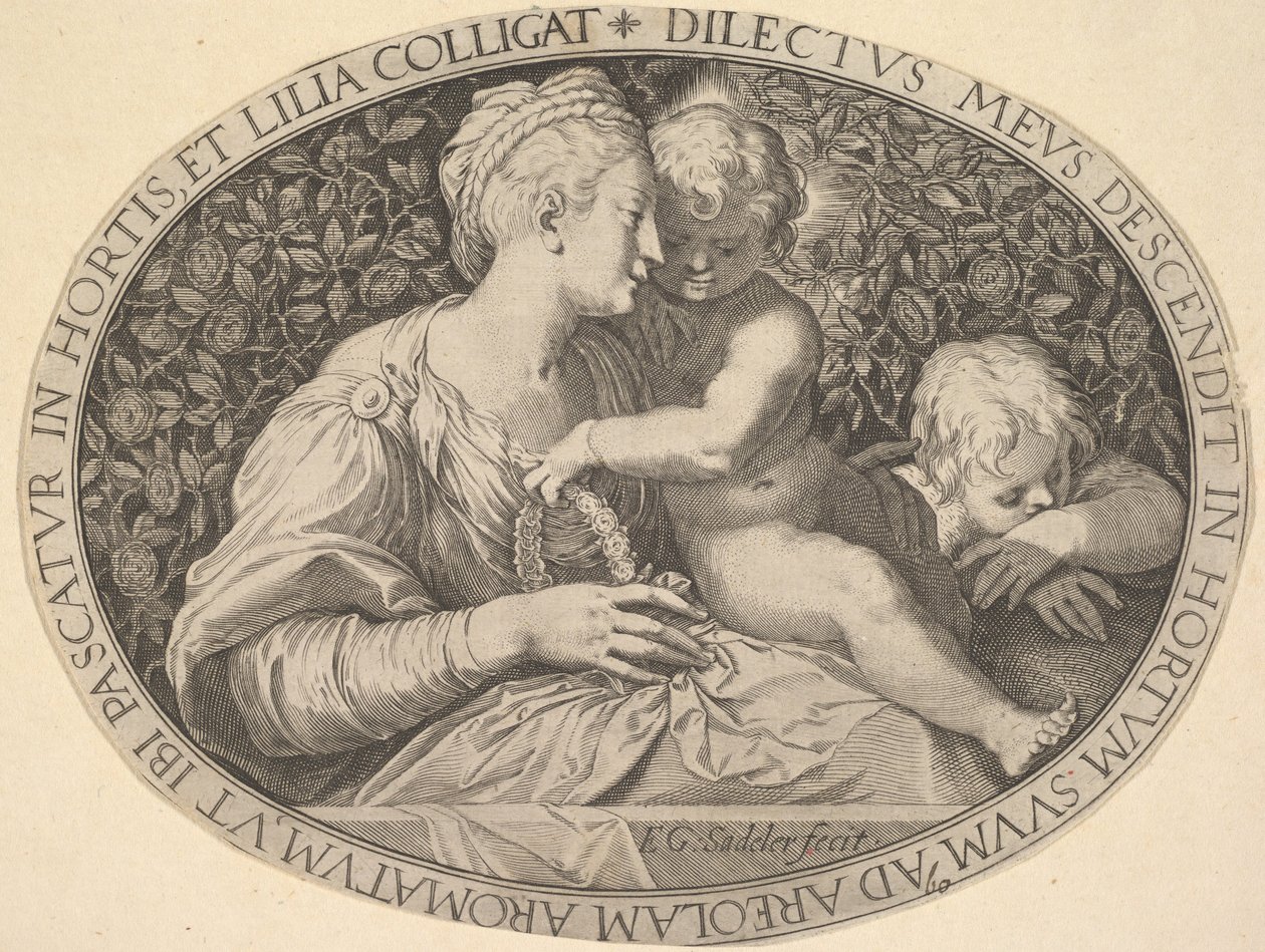 Madonna och Child.n.d. av Aegidius Sadeler II