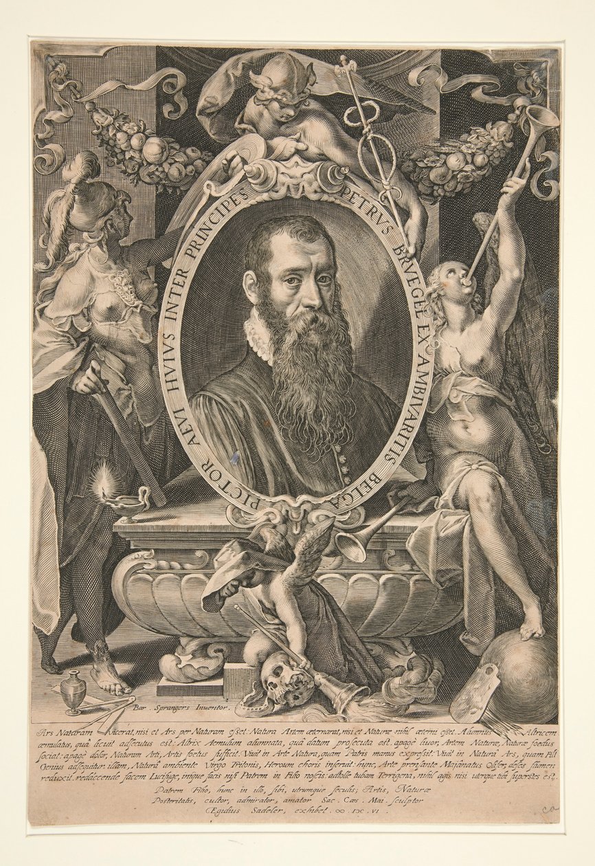 Porträtt av Peter Brueghel den yngre av Aegidius Sadeler II