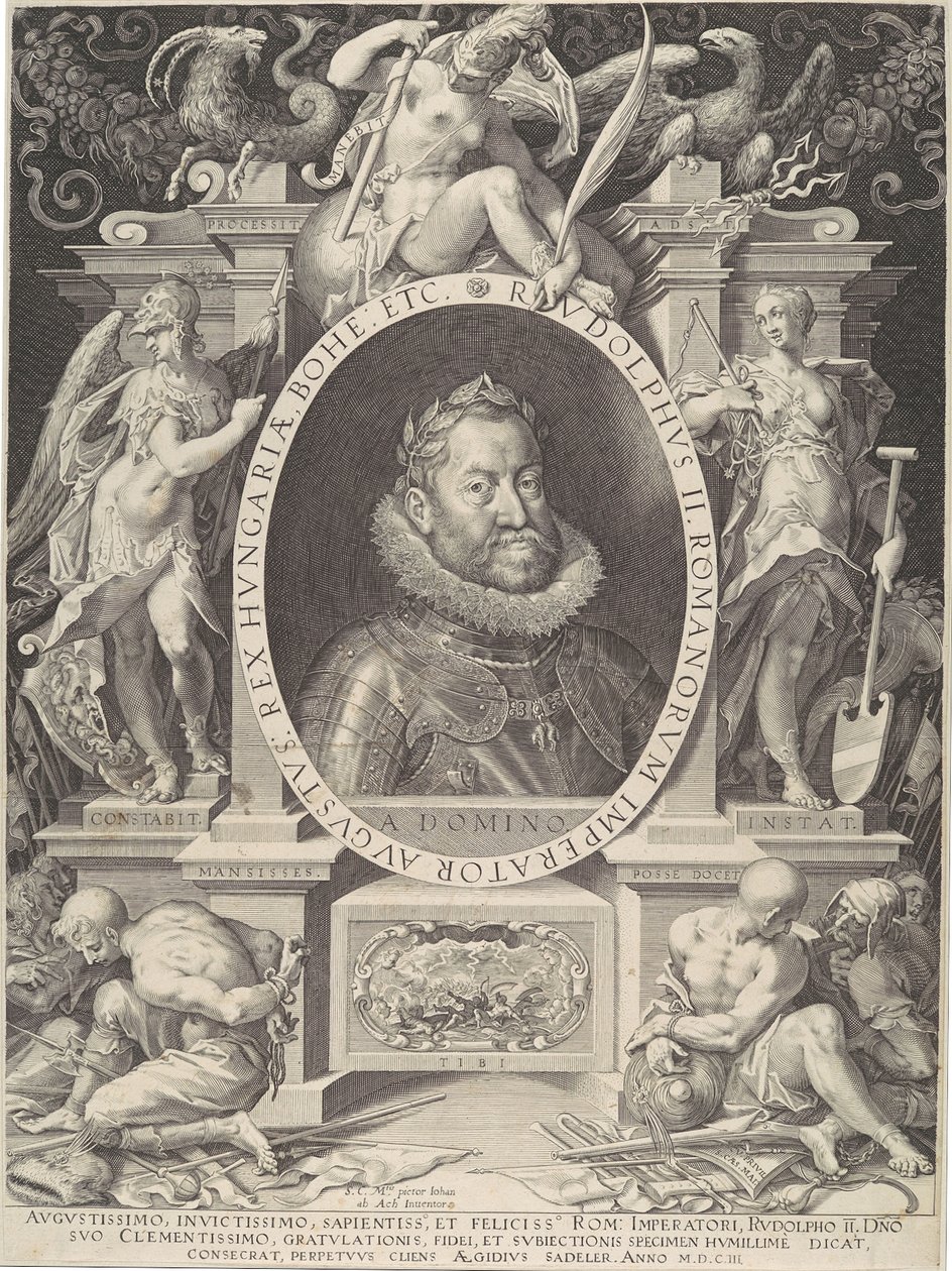 Porträtt av Rudolph II, 1603. av Aegidius Sadeler II