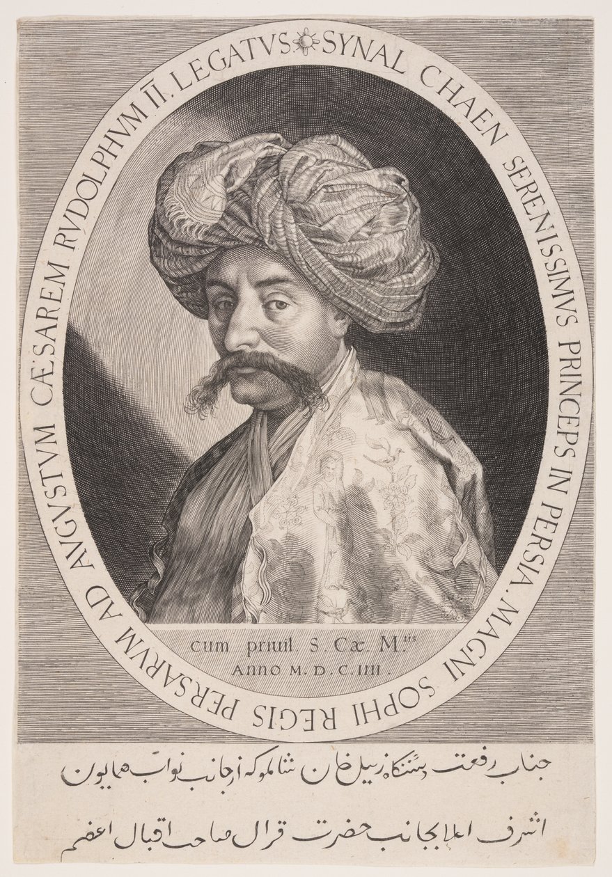 Synal Chaen (Zeynal Khan Shamlu), persisk ambassadör i Prag av Aegidius Sadeler II