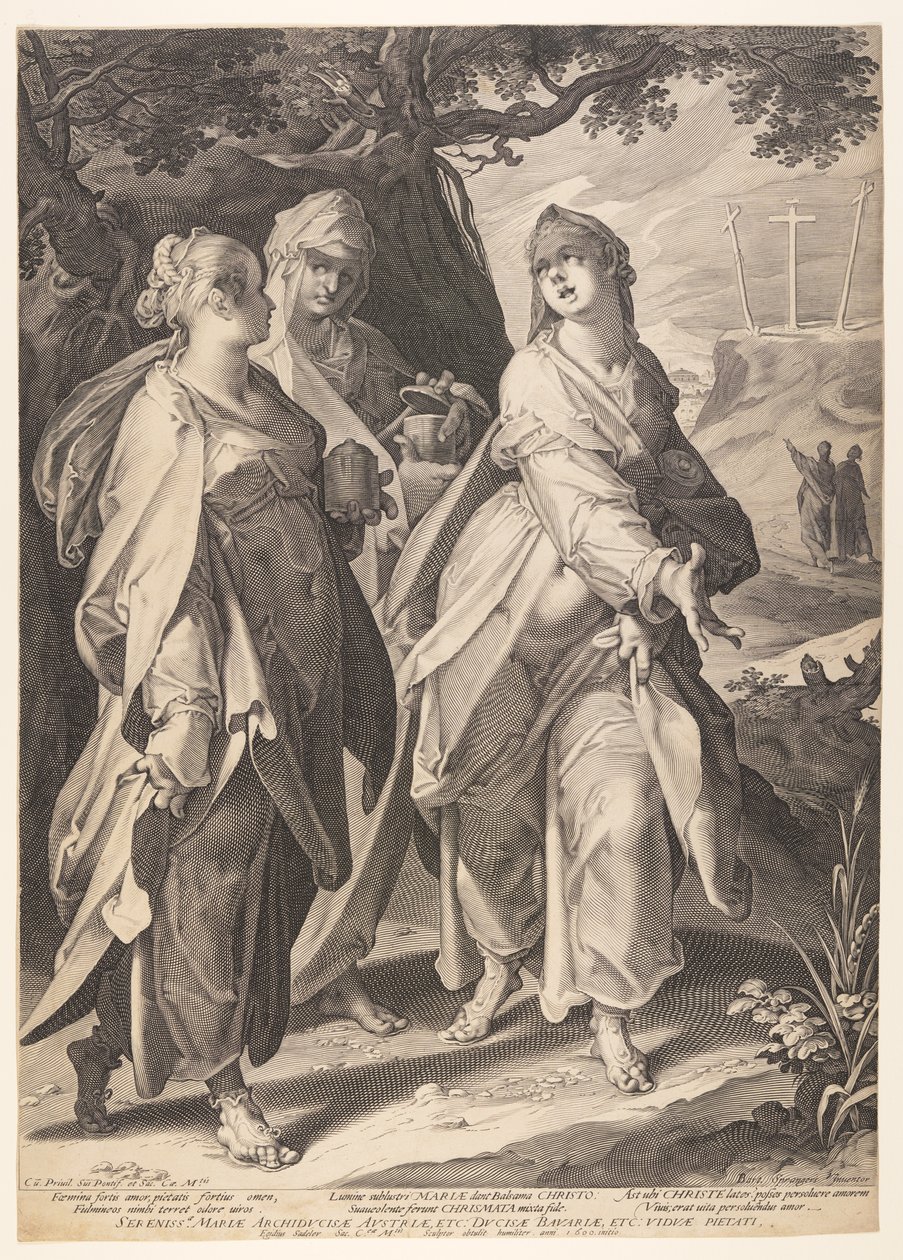 De tre kvinnorna återvänder från graven av Aegidius Sadeler II