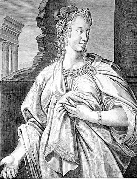 Aelia Petina hustru till Claudius (gravyr) av Aegidius Sadeler or Saedeler