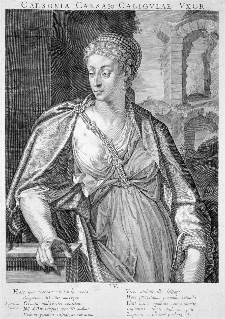 Caesonia hustru till Caligula av Aegidius Sadeler or Saedeler