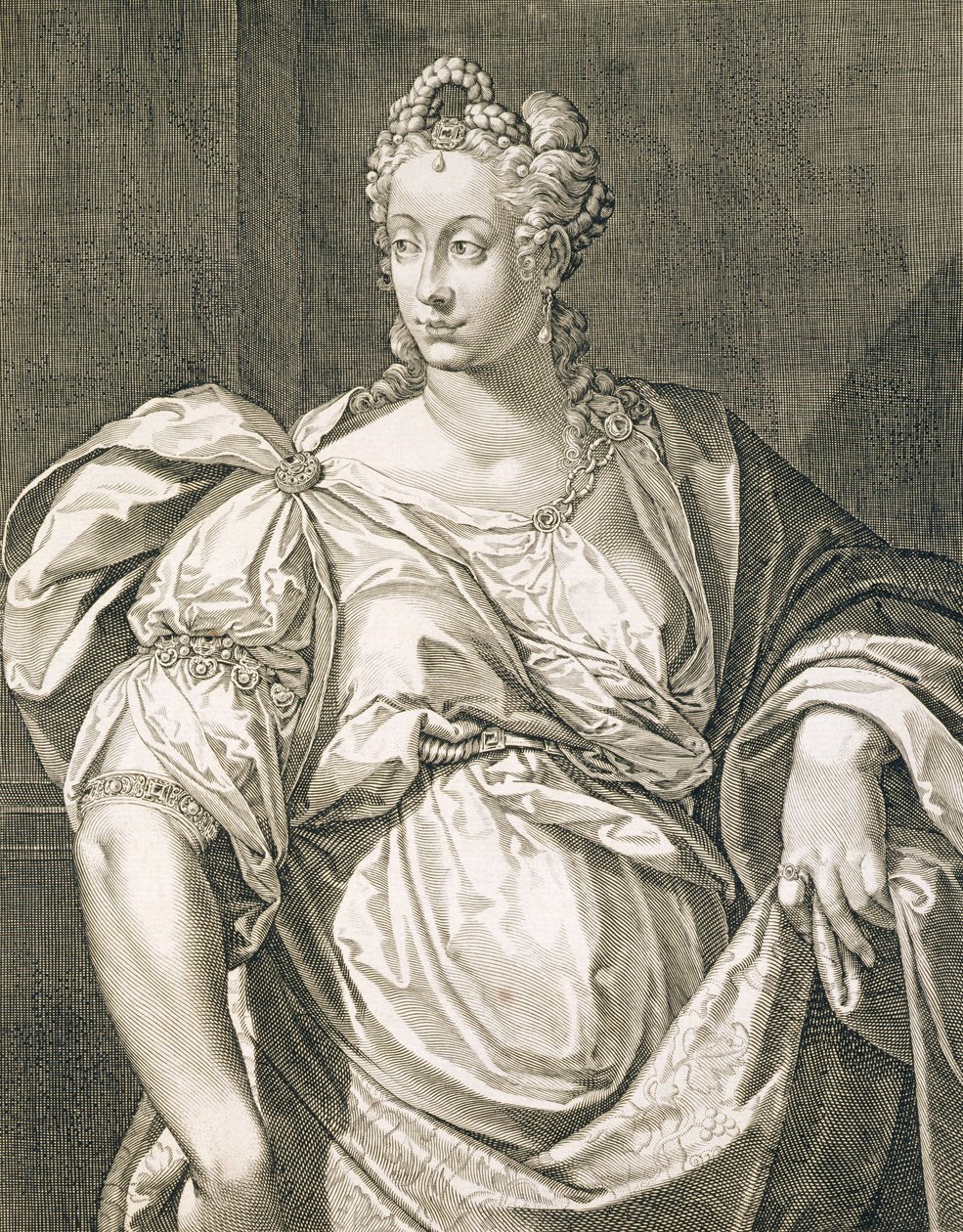 Livia Drusilla (ca 55 f.Kr. - 29 e.Kr.) hustru till Octavianus av Aegidius Sadeler or Saedeler