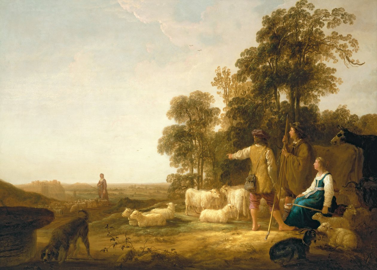 Ett landskap med herdar och herdinnor av Aelbert Cuyp