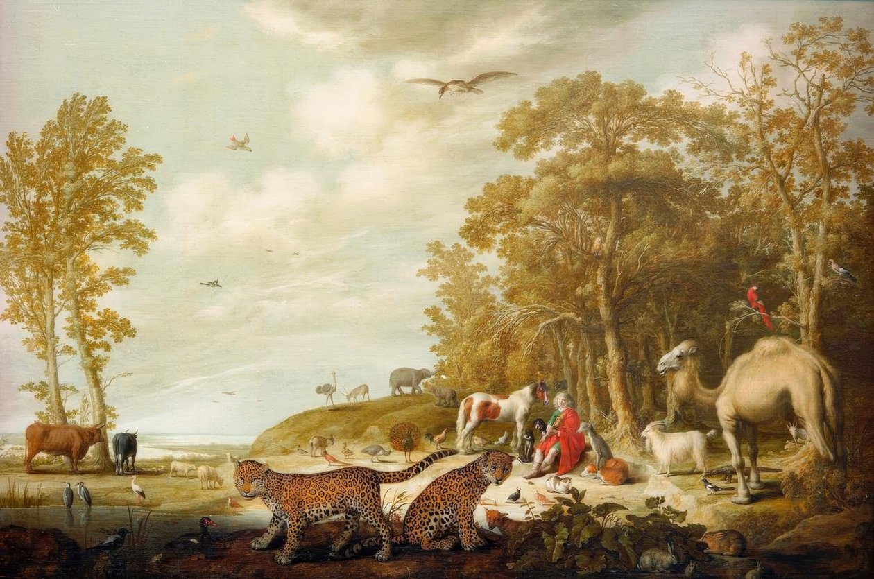 Orpheus med djur i ett landskap av Aelbert Cuyp