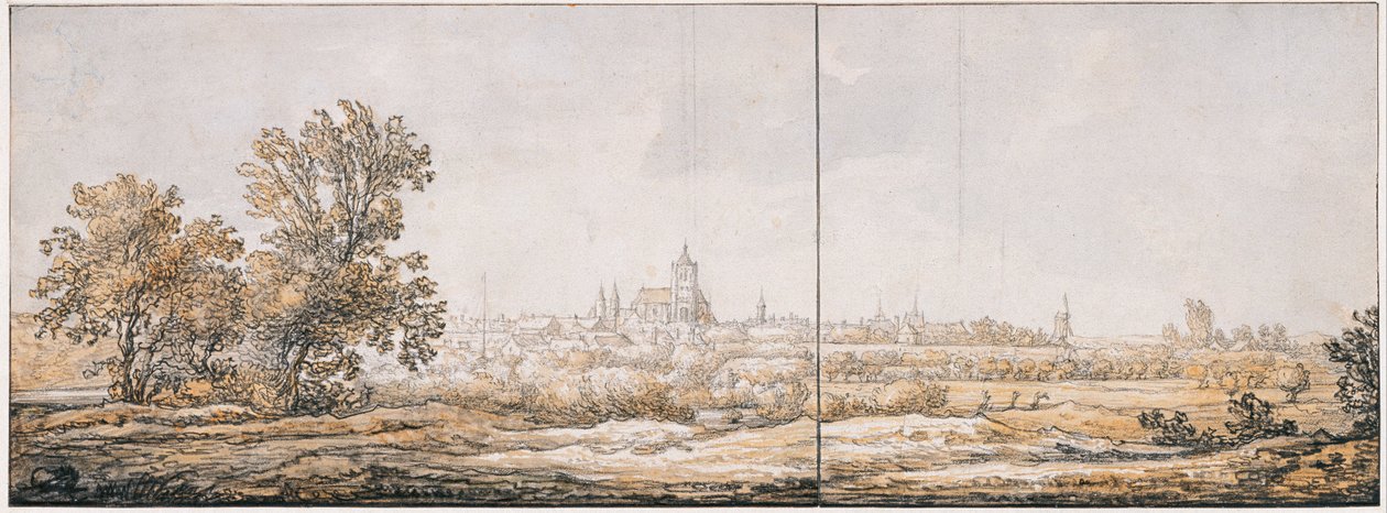 View of Arnhem from the South av Aelbert Cuyp