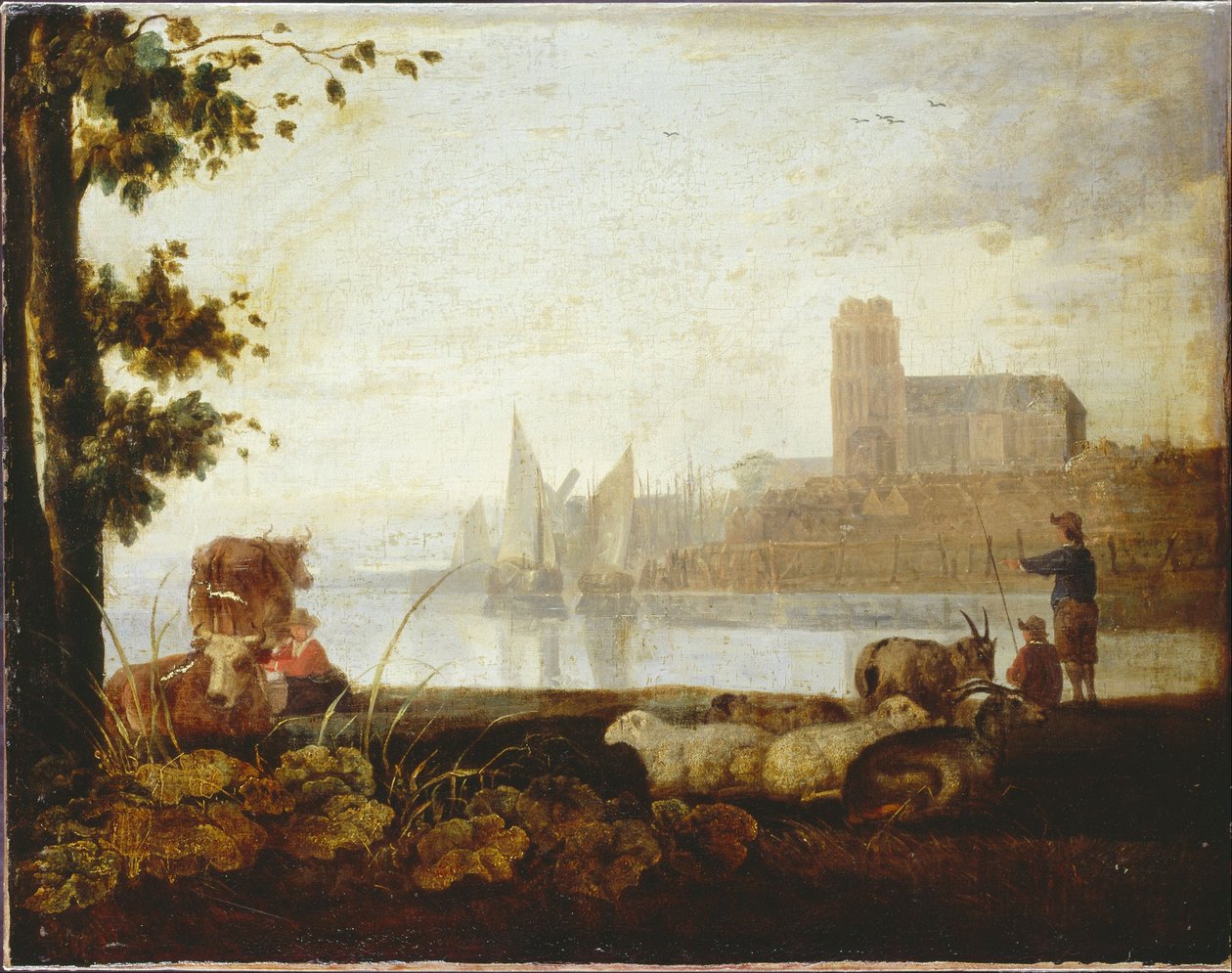 Utsikt över Maas av Aelbert Cuyp