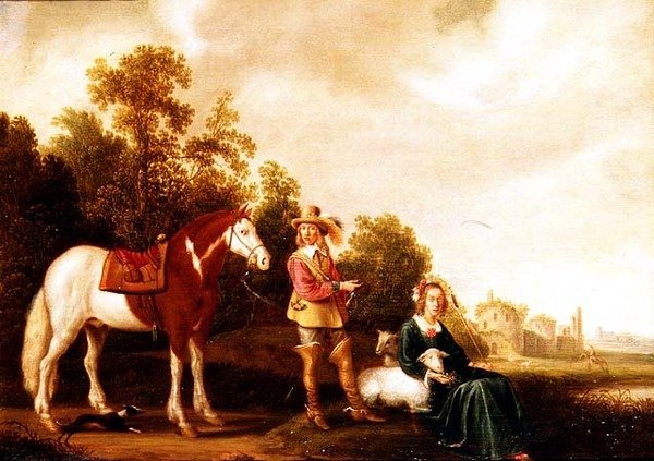 Granida och Daifilo av Aelbert (school of) Cuyp