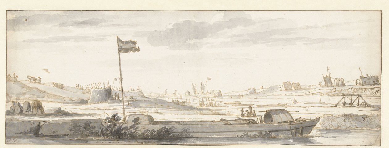 Grävningen av Mallegat utanför Dordrecht, 1648 av Aelbert Cuyp (attributed to)