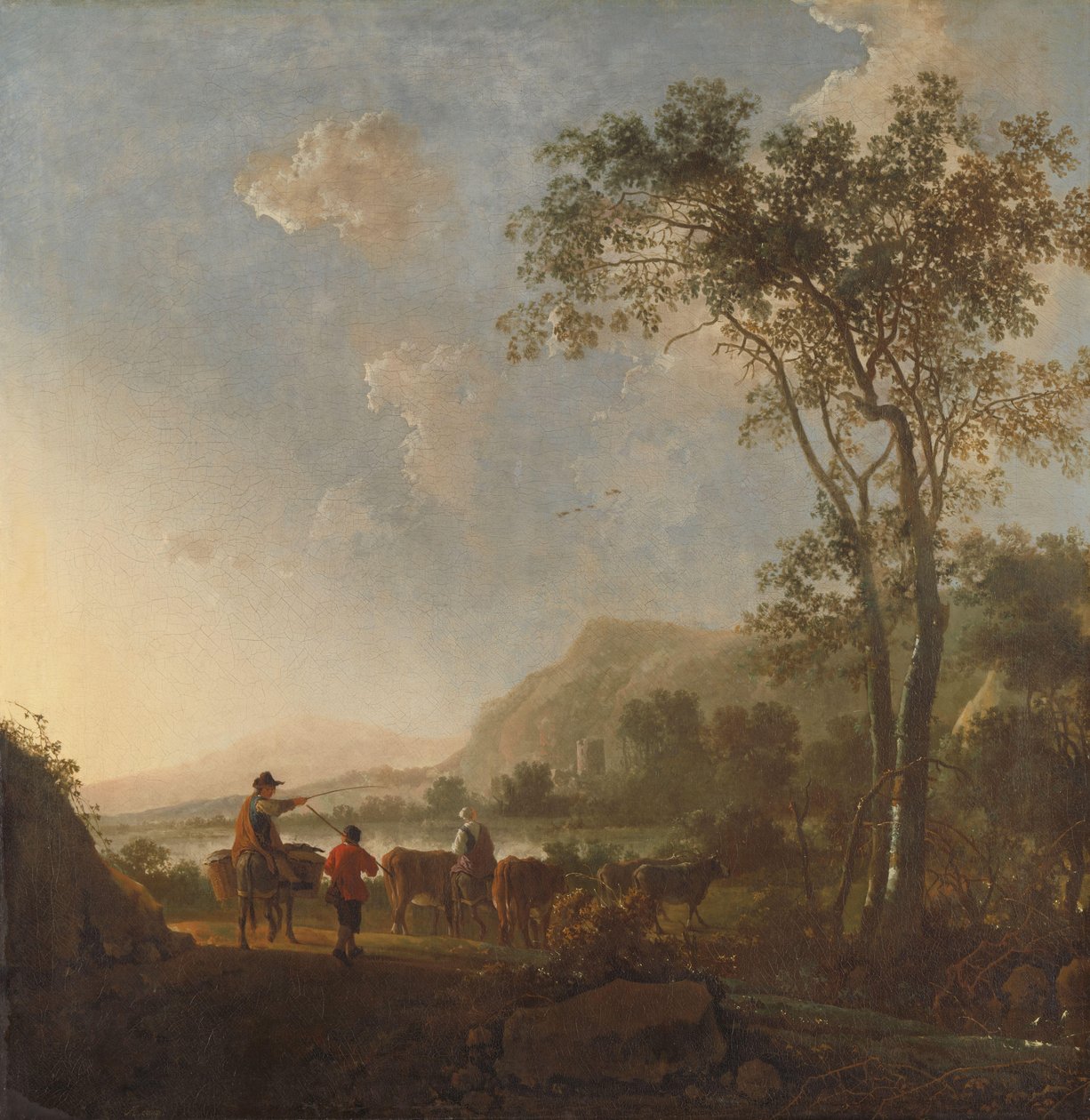 Landskap med herdar och boskap av Aelbert Cuyp (follower of)