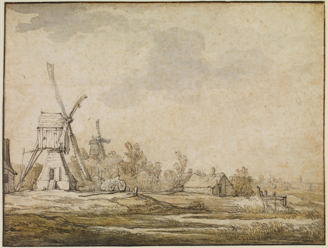 Ett landskap med kvarnar av Aelbert Cuyp