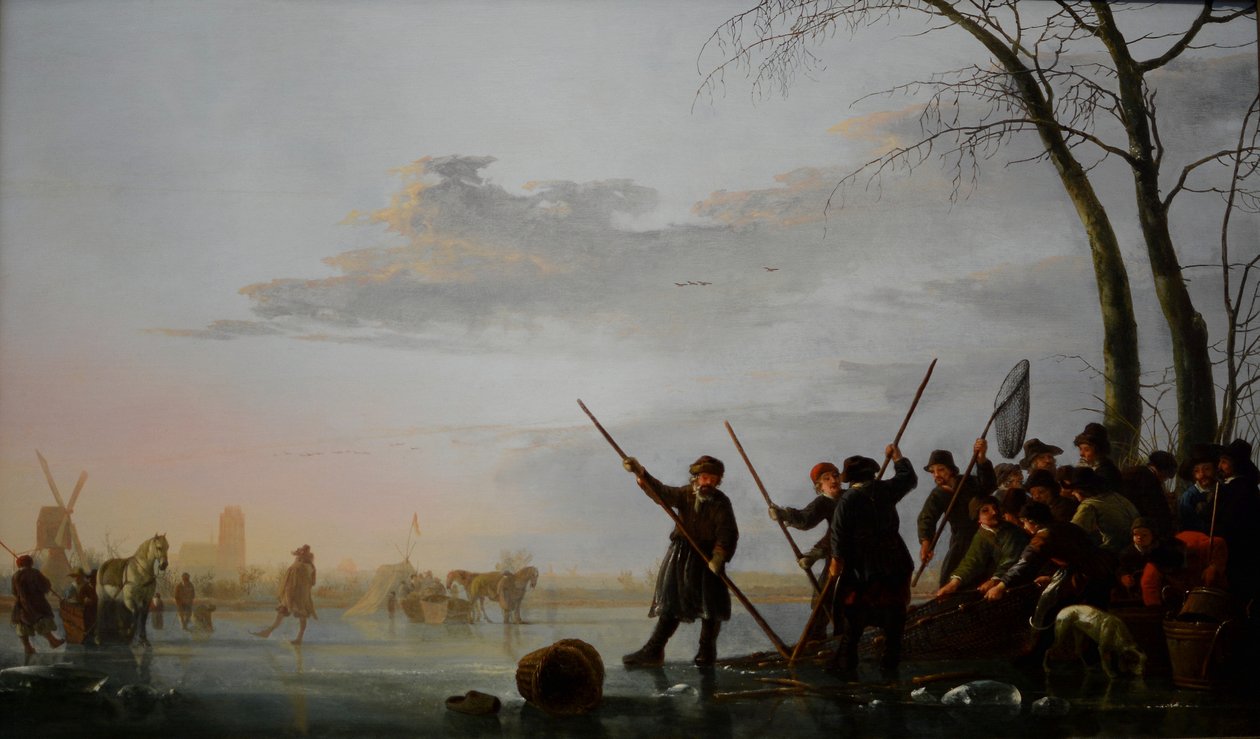 Fiske under isen av Aelbert Cuyp