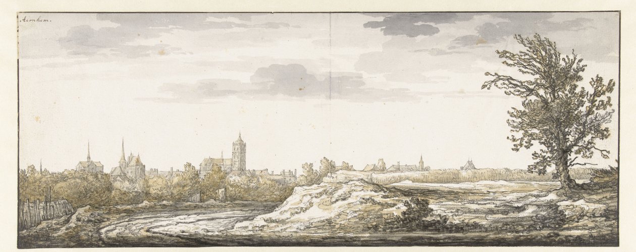Utsikt över Arnhem Arnhem (titel på objekt) av Aelbert Cuyp