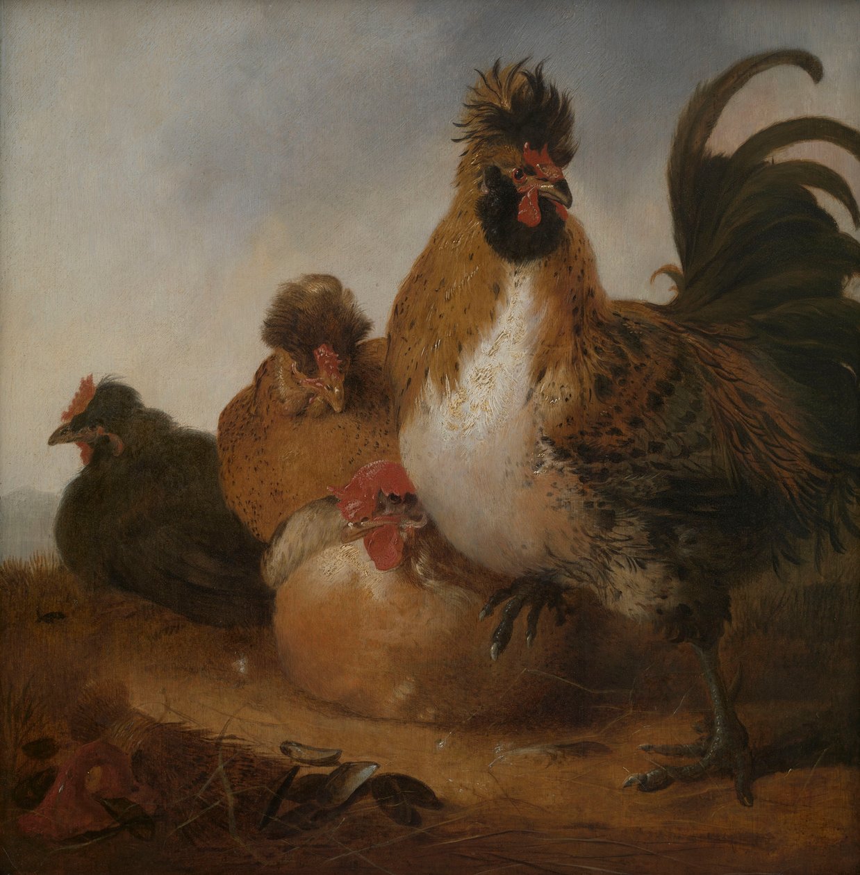 Tupp och hönor av Aelbert Cuyp