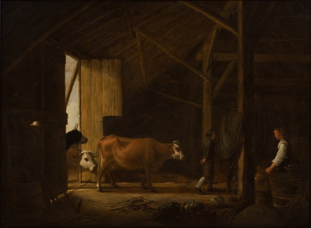 Interiören i en ladugård av Aelbert Cuyp