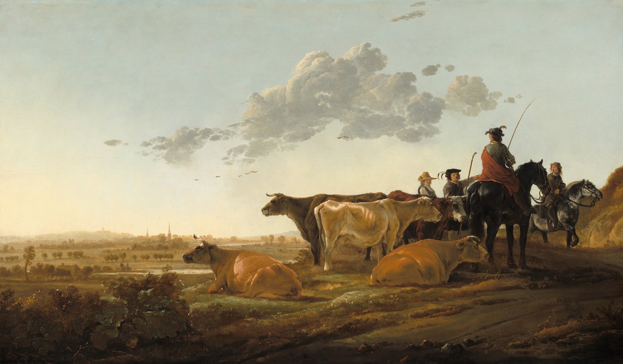 Landskap med herdar, mitten av 1650-talet. av Aelbert Cuyp