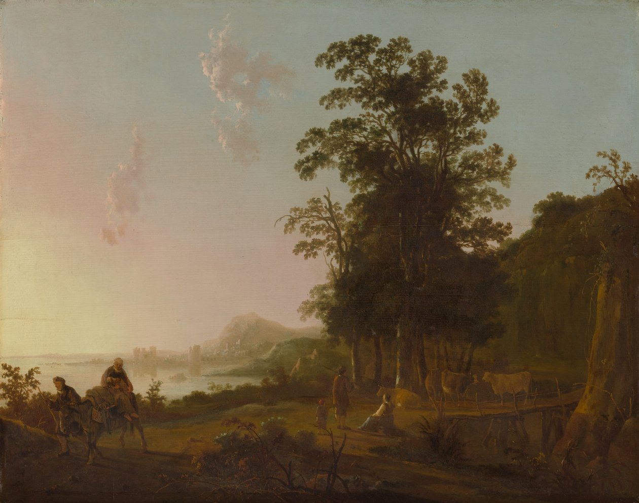 Landskap med flykten till Egypten, ca. 1650. av Aelbert Cuyp