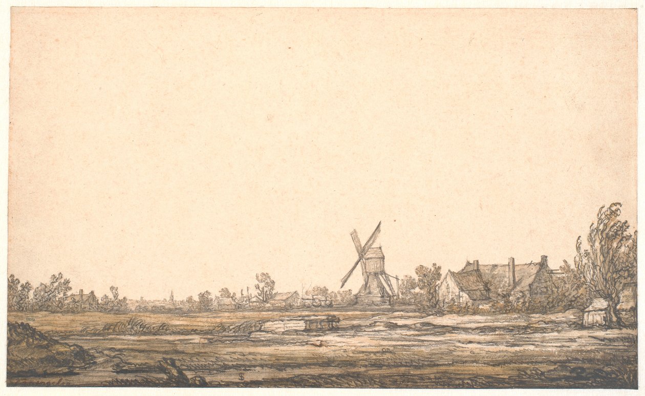 Landskap med en kvarn av Aelbert Cuyp