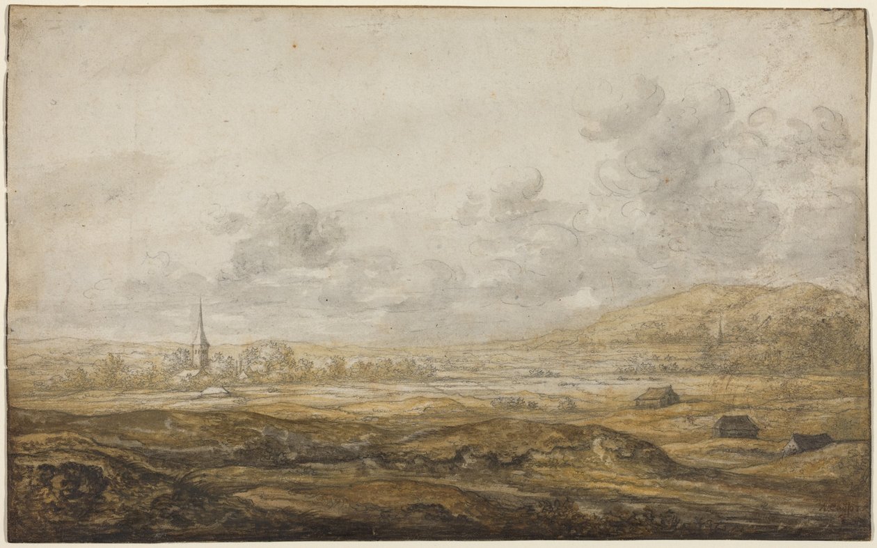 Panoramavy över landskapet längs Rhen av Aelbert Cuyp