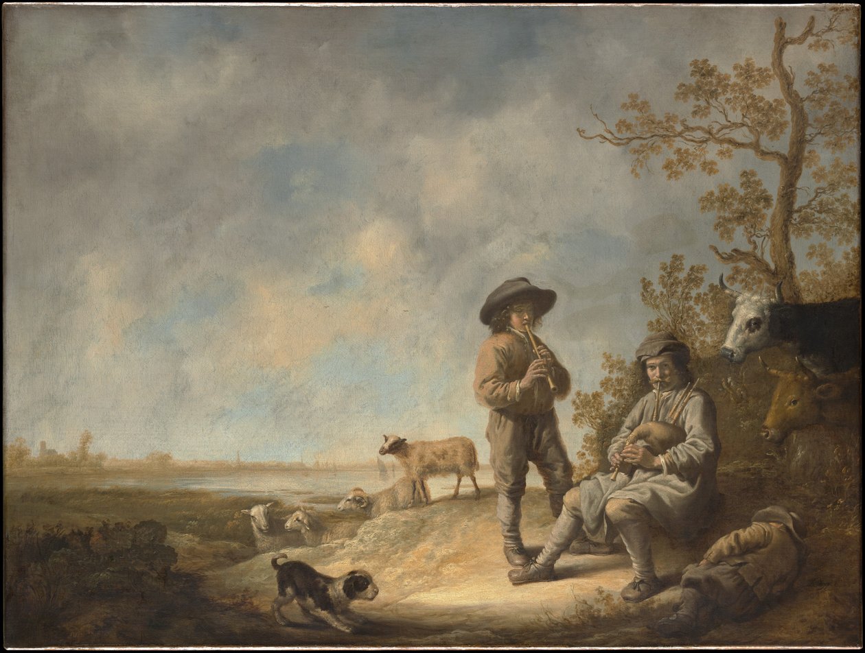 Flöjtspelande herdar av Aelbert Cuyp
