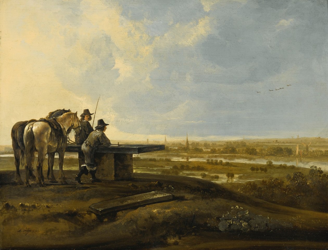 Två ryttare på en bergskam av Aelbert Cuyp