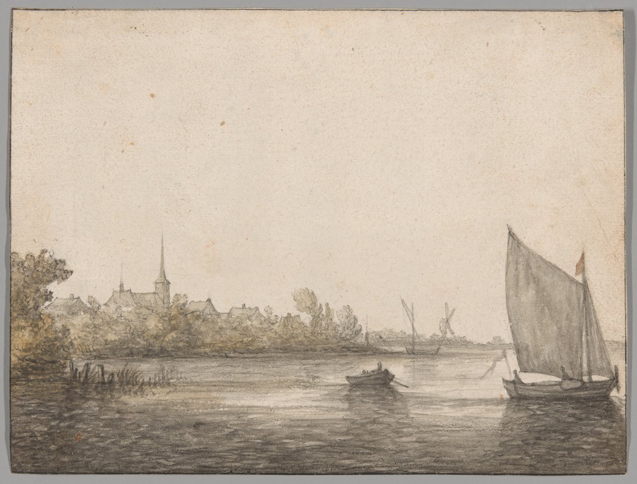 Vy över IJsselmonde sett över New Maas av Aelbert Cuyp