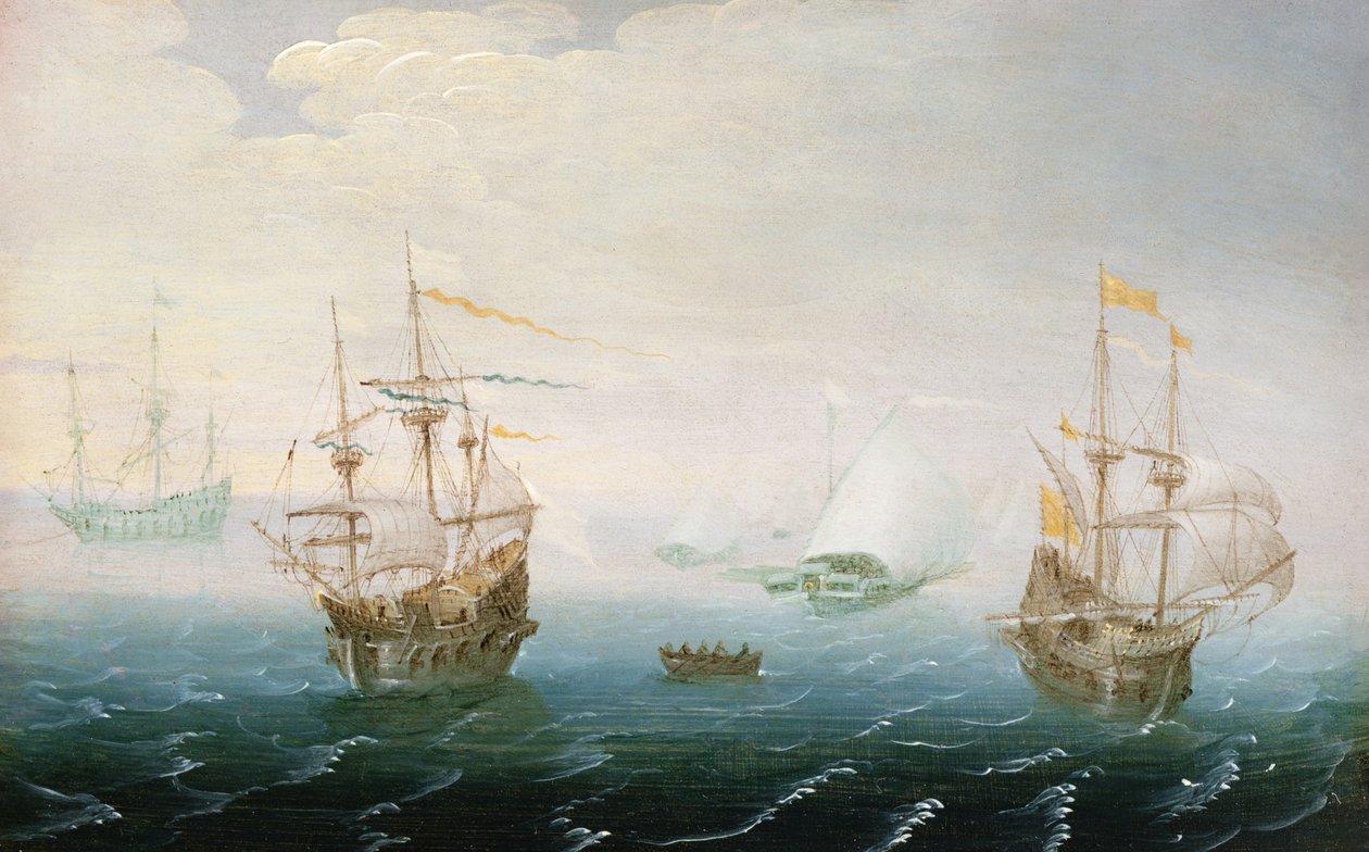 Frakt på stormiga hav av Aert van Antum
